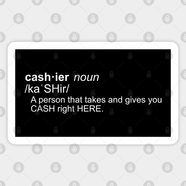 Funny Cashier Shirt. Magnet by hybridgothica